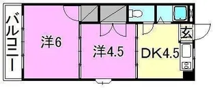 ロイヤル三津【606号室】の間取り