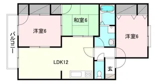 グランドール北土居B棟【203号室】の間取り