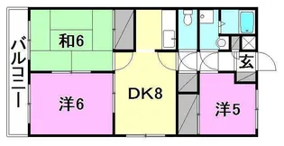 クレール【301号室】の間取り