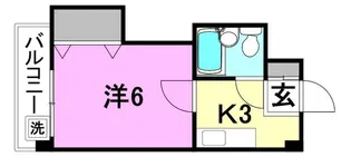 ホワイトハイツ(萱町)【506号室】の間取り