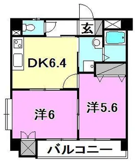 プランドール【401号室】の間取り