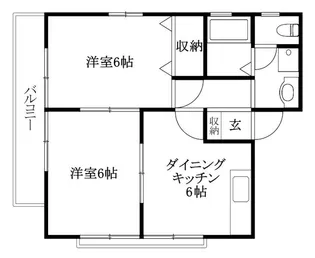 宝来ハイツ2【201号室】の間取り