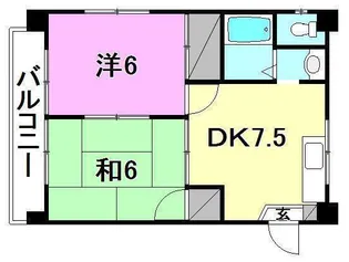 メゾン宝【403号室】の間取り