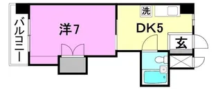 タイガーズマンション麻生【508号室】の間取り