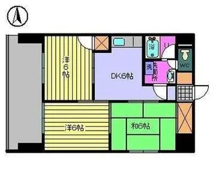第84杉フラット【607号室】の間取り