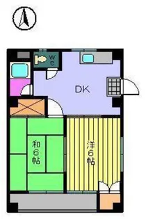 ハイツ浜【101号室】の間取り