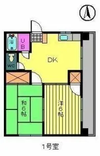 メゾン扶蓉【401号室】の間取り