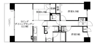 クレアホームズ松山千舟町 ザ クラス【603号室】の間取り