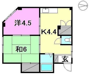 ロイヤルコーポ永代【201号室】の間取り