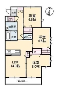 セントリビエ道後【201号室】の間取り