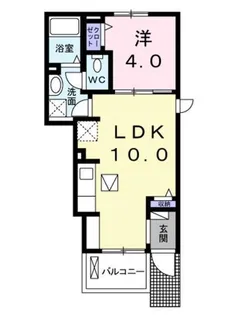 ユヌ ブリーズ【103号室】の間取り