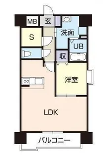 モンテルーチェ千舟町【401号室】の間取り