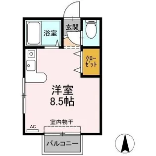 コーポ青野【103号室】の間取り
