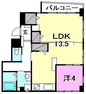 グランドスタジオ5【402号室】の間取り