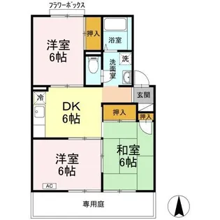 ホワイトビューラー【103号室】の間取り