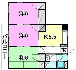 ABCハイム東長戸【301号室】の間取り