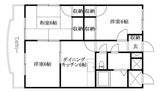 グリーンピア鷹の子【201号室】の間取り
