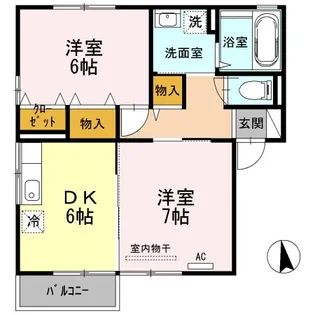 グレース桑原【201号室】の間取り