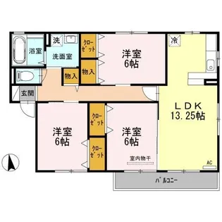 グレース桑原【202号室】の間取り