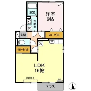 セジュール楓【101号室】の間取り