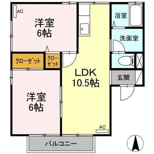 セジュール保免B【101号室】の間取り