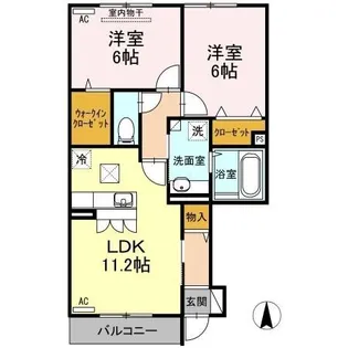 イノセント シャイン【105号室】の間取り