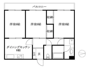 緑風館久万ノ台【206号室】の間取り