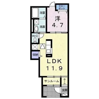 グランド ルー 1 2【B102号室】の間取り