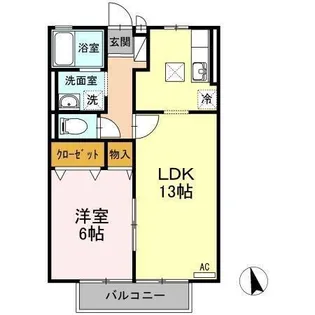 ローズハイツ C棟【103号室】の間取り