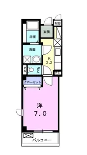 ディアコート・天山【202号室】の間取り