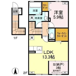 スペリアージュ【A205号室】の間取り