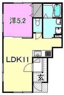 スペリオ道後【105号室】の間取り