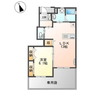 カルムコート【102号室】の間取り