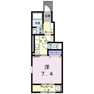アクティブシティ【102号室】の間取り