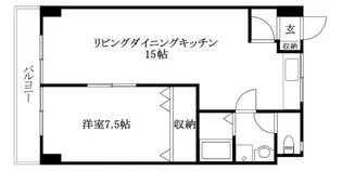来住フラット【205号室】の間取り