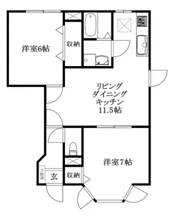 ヴィラ軽井沢B【102号室】の間取り
