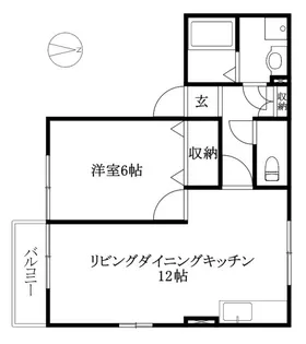 セジュール来住【A203号室】の間取り