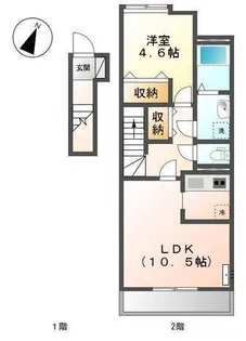 サム ブランチ【203号室】の間取り