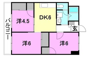 福泉ビル【603号室】の間取り