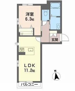 リーフガーデン1【303号室】の間取り