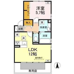 ウィット トキワ【101号室】の間取り