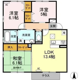 ウィット トキワ【102号室】の間取り