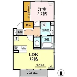 ウィット トキワ【201号室】の間取り