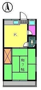 コーポいながき【201号室】の間取り