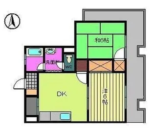 清香マンション【401号室】の間取り