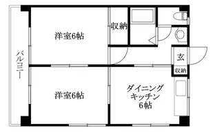 ライラック朝生田【201号室】の間取り