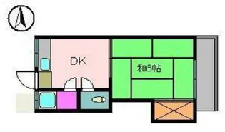コーポ竹原【002号室】の間取り
