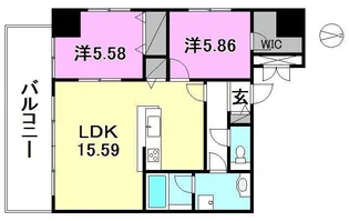 グランディアレジデンス千舟【401号室】の間取り