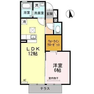 モダンセジュールK【102号室】の間取り