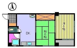 田中ビル(東石井3丁目)【201号室】の間取り